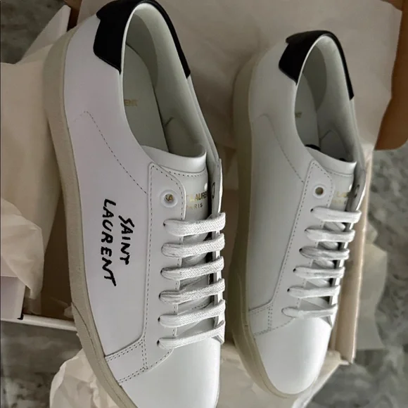 Saint Laurent White and Black Sneakers - Picture 11 of 15